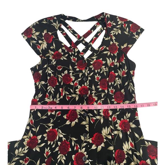 Vtg Betsy Lauren Floral Rayon Button Front Midi Dress Size 10 Feminine Romantic - Picture 9 of 11